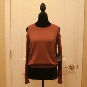 Lucky Brand - Cloud Soft Cold Shoulder Sweater - Small - Rose Brown